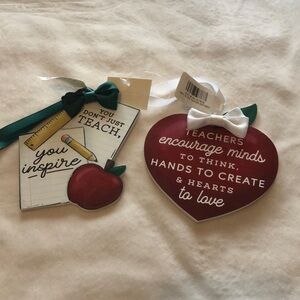 Set of 2 teacher ornaments Kirkland’s
